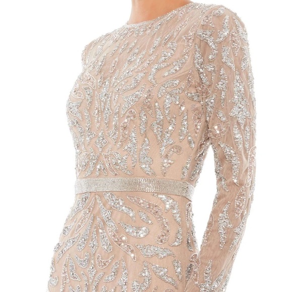 Mac Duggal 5124 NWT BEADED LONG SLEEVE EVENING GOWN - Picture 3 of 8